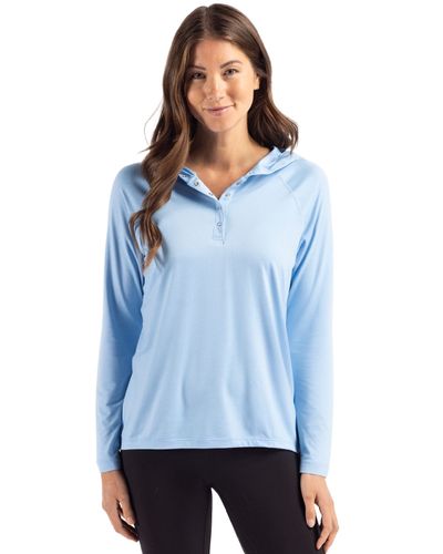 Cutter & Buck Coastline Eco Epic Comfort Recycled Womens Hooded Shirt image thumbnail