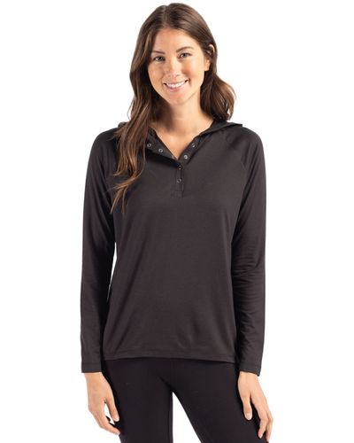 Cutter & Buck Coastline Eco Epic Comfort Recycled Womens Hooded Shirt image thumbnail