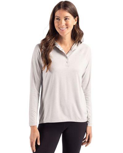 Cutter & Buck Coastline Eco Epic Comfort Recycled Womens Hooded Shirt image thumbnail