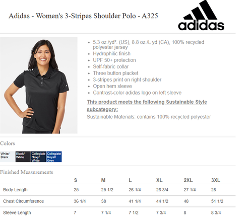 Women's 3-Stripes Shoulder Polo  image thumbnail