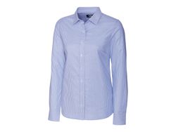 Image of Cutter & Buck Stretch Oxford Stripe Women's Long Sleeve Dress Shirt 