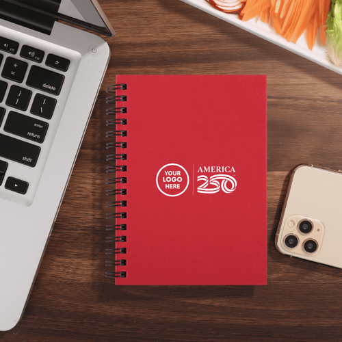 Small Spiral Hardcover Notebook with FSC Paper - America 250  image thumbnail