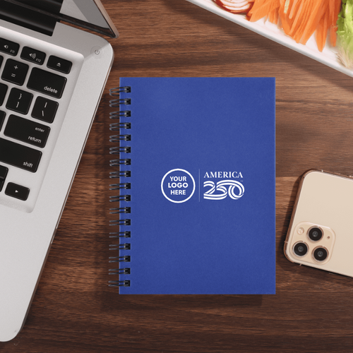 Small Spiral Hardcover Notebook with FSC Paper - America 250  image thumbnail