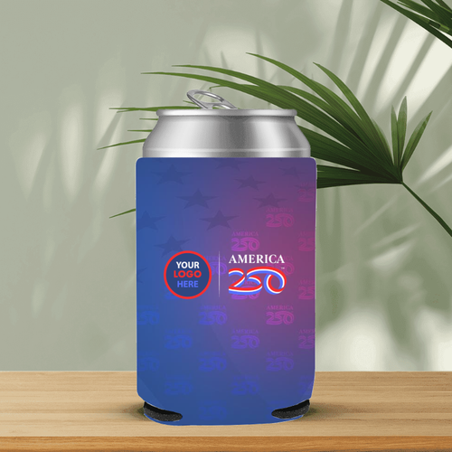 Full Color Scuba Collapsible Can can cooler America 250 American made image thumbnail