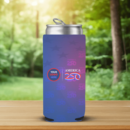 BEST 12 oz Slim Full Color can cooler America 250  image thumbnail