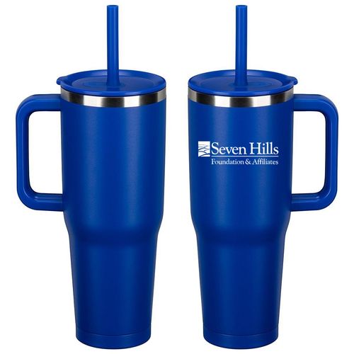 SENSO® Summit 40 oz Insulated Stainless Steel Travel Mug with Press-In Straw Lid image thumbnail