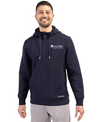 Cutter & Buck Roam Eco Half Zip Recycled Mens Hooded Pullover image thumbnail