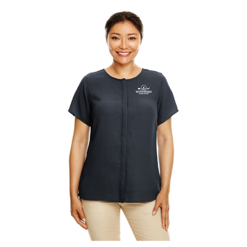 Devon And Jones Ladies Perfect Fit Short Sleeve Crepe Blouse image thumbnail