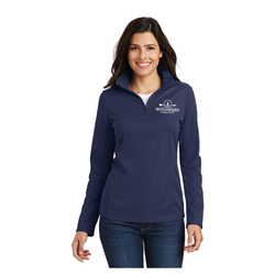 Image of Port Authority® Ladies Pinpoint Mesh 1/2-Zip