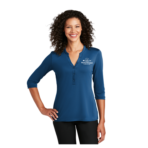 Ladies Choice Pique Henley image thumbnail