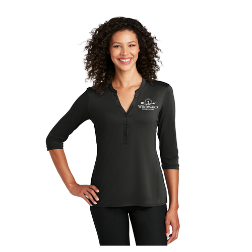 Ladies Choice Pique Henley image thumbnail