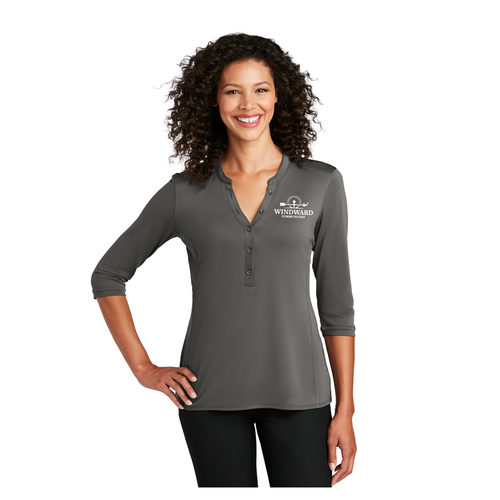 Ladies Choice Pique Henley image thumbnail