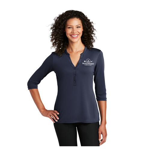 Ladies Choice Pique Henley image thumbnail