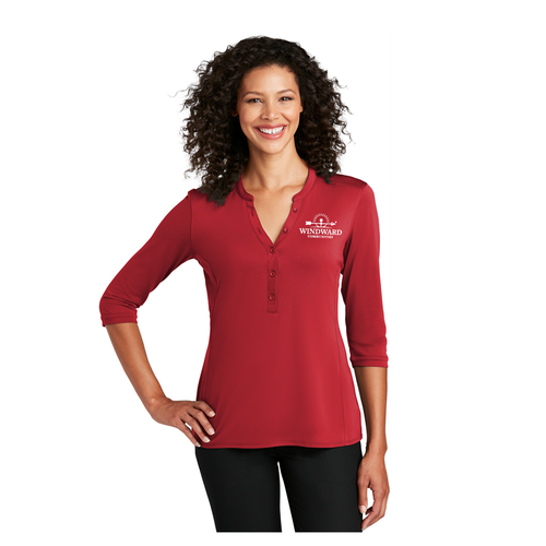 Ladies Choice Pique Henley image thumbnail