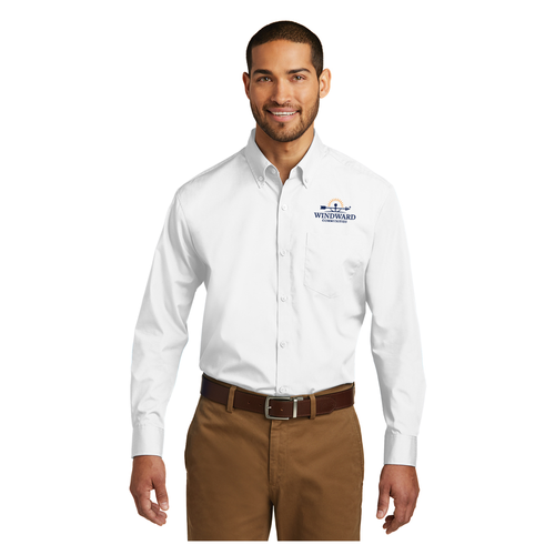 Port Authority® Long Sleeve Carefree Poplin Shirt image thumbnail