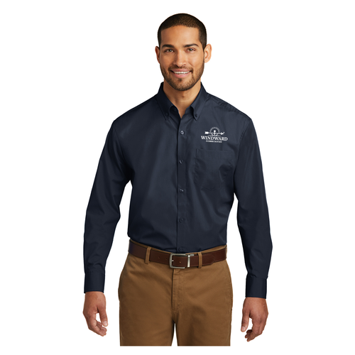Port Authority® Long Sleeve Carefree Poplin Shirt image thumbnail