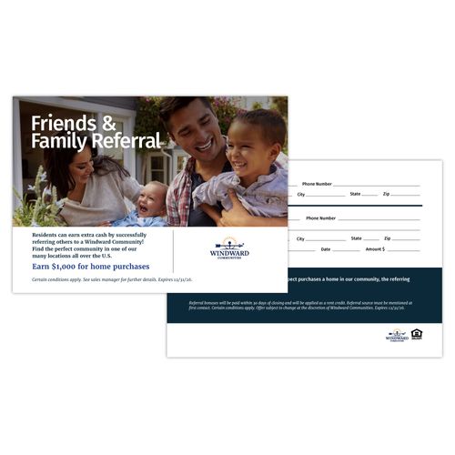Home Purchase Resident Referral Cards image thumbnail Home Purchase Resident Referral Cards image thumbnail