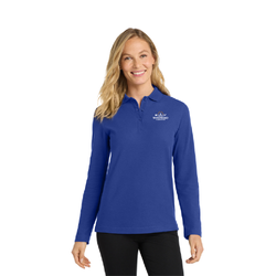 Image of Port Authority® Women's Silk Touch™ Long Sleeve Polo