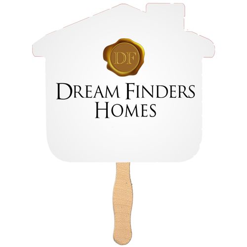 Dream Finders Handheld House Shaped Fans image thumbnail