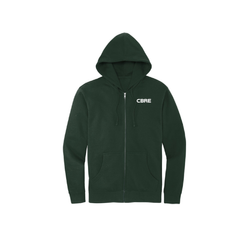 Image of District V.I.T. Fleece Full-Zip Hoodie - Dark Green