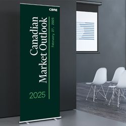 Image of 33" x 78" retractable banner