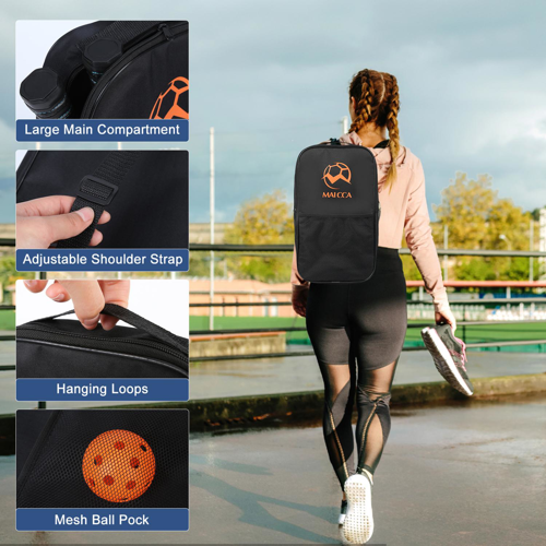 Fiberglass Pickleball Racket Paddle & Ball Set w/ Carrying bag image thumbnail