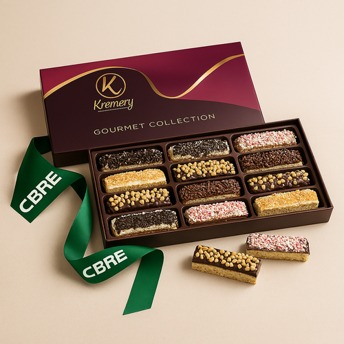 Kremery Chocolate Covered Biscotti Cookie Gift Basket (12 Count) image thumbnail