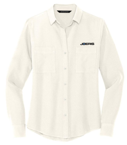 MERCER+METTLE Women's Stretch Crepe Long Sleeve Camp MM2013 image thumbnail
