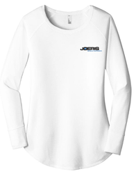 Image of District Women's Perfect Tri Long Sleeve Tunic Tee. DT132L