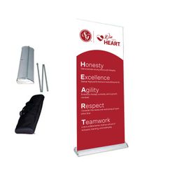 Image of 33 x 80” Retractable Banner – Win with HEART