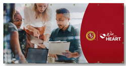 Image of 4 x 8 Foot Vinyl Banner – Win with HEART