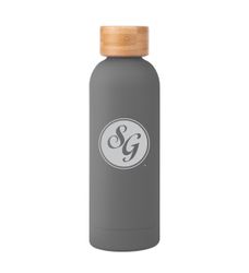 Image of 17 Oz. Stainless Steel Bottle With Bamboo Lid