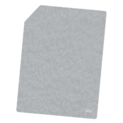 Image of Grey Plush Faux Fur Throw