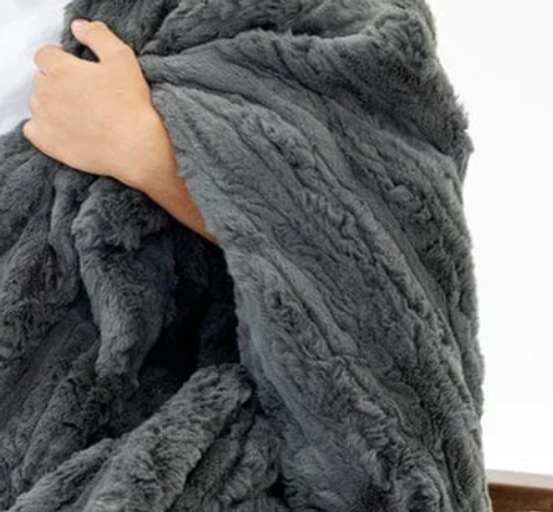 Grey Plush Faux Fur Throw image thumbnail