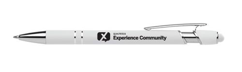 Ellipse Softy White Barrel Metal Pen w/ Stylus - New image thumbnail