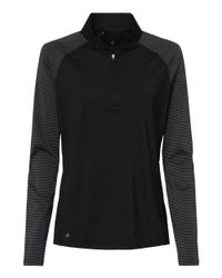 Image of Women's Stripe Block Quarter-Zip Pullover - A521