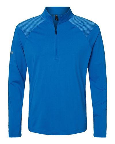Shoulder Stripe Quarter-Zip Pullover - A520 image thumbnail