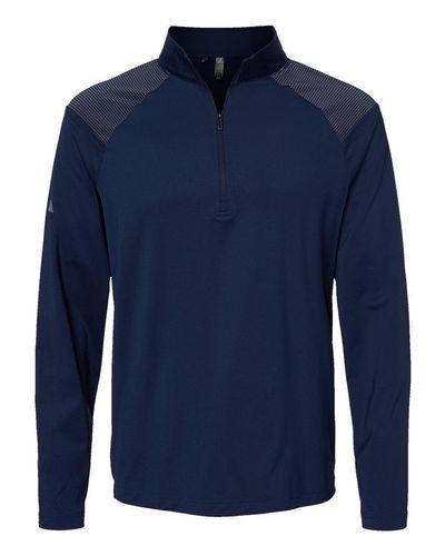 Shoulder Stripe Quarter-Zip Pullover - A520 image thumbnail