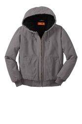 Image of CornerStone Washed Duck Cloth Insulated Hooded Work Jacket. CSJ41