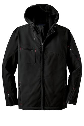 Port Authority Textured Hooded Soft Shell Jacket. J706 image thumbnail