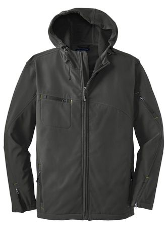Port Authority Textured Hooded Soft Shell Jacket. J706 image thumbnail