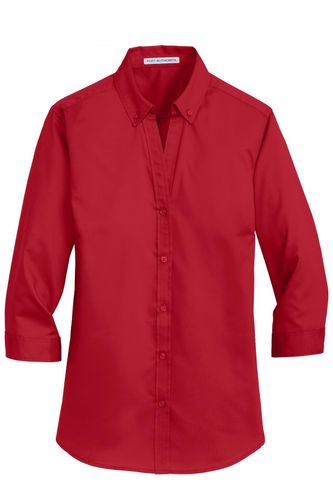 Port Authority Ladies 3/4-Sleeve SuperPro Twill Shirt. L665 image thumbnail
