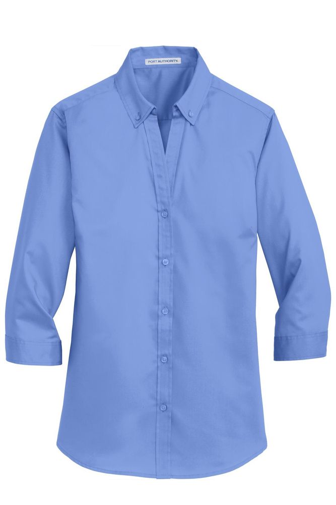 Port Authority Ladies 3/4-Sleeve SuperPro Twill Shirt. L665 primary image