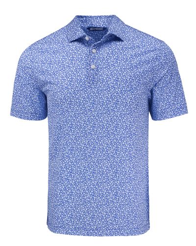 Cutter & Buck Pike Eco Flora Print Recycled Mens Polo image thumbnail