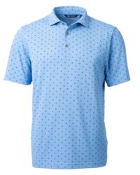 Image of Cutter & Buck Virtue Eco Pique Tile Print Recycled Mens Polo