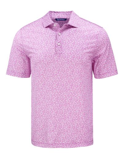 Cutter & Buck Pike Eco Flora Print Recycled Mens Polo image thumbnail