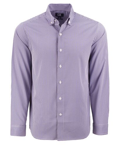 Cutter & Buck Skyline Epic Confidence Recycled Gingham Mens Long Sleeve Dress Shirt image thumbnail