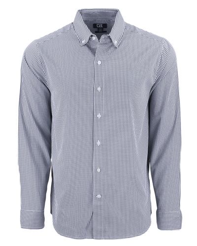 Cutter & Buck Skyline Epic Confidence Recycled Gingham Mens Long Sleeve Dress Shirt image thumbnail