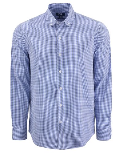 Cutter & Buck Skyline Epic Confidence Recycled Gingham Mens Long Sleeve Dress Shirt image thumbnail