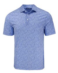 Image of Cutter & Buck Pike Eco Flora Print Recycled Mens Big & Tall Polo Big & Tall